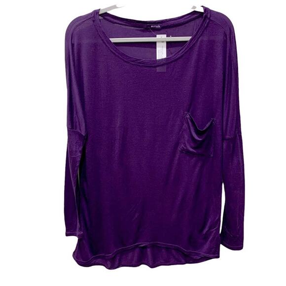Women’s LA Made tee. Purple long sleeve shirt size S - Picture 4 of 11